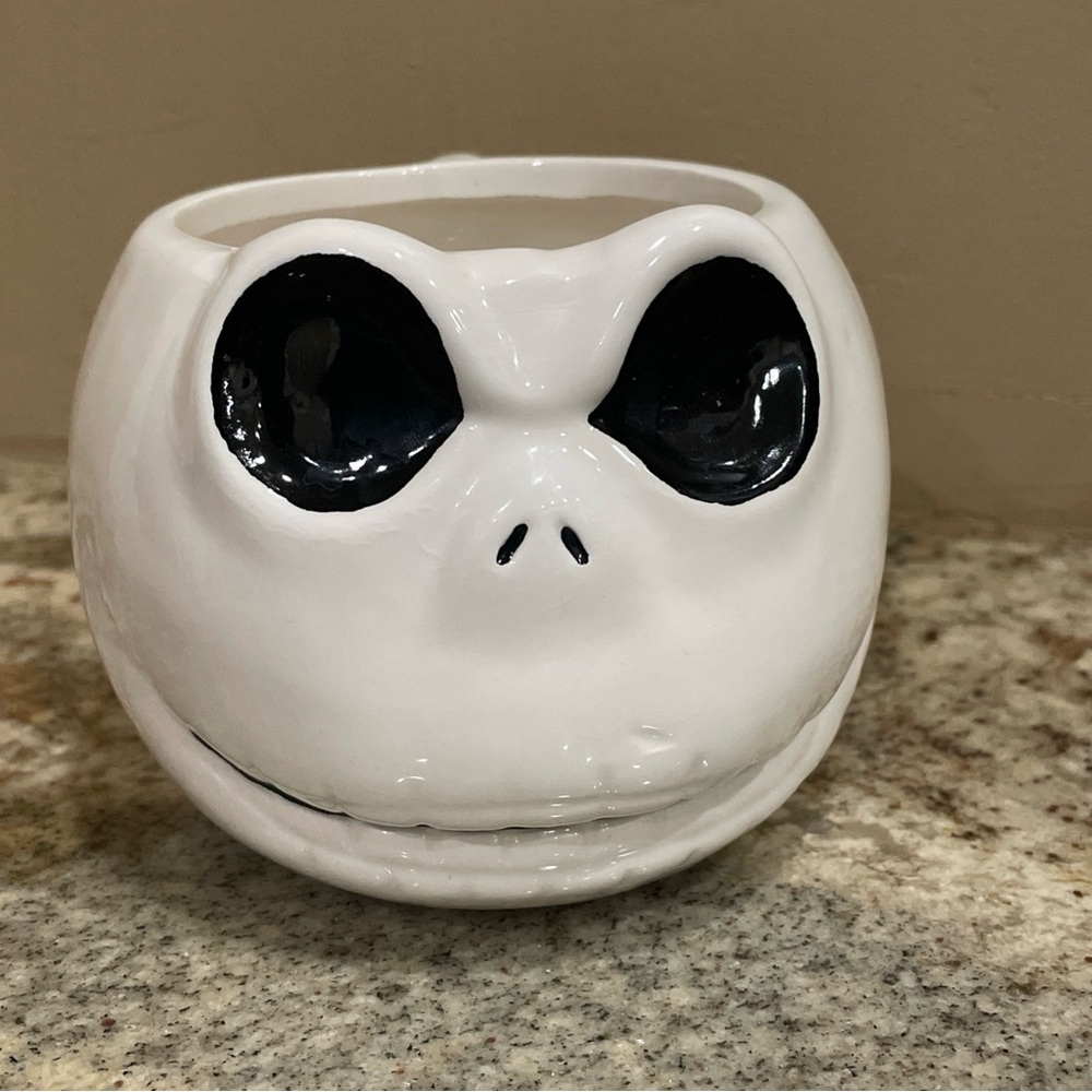 Disney Store Nightmare Before Christmas Jack Skellington 3D Face Mug Halloween